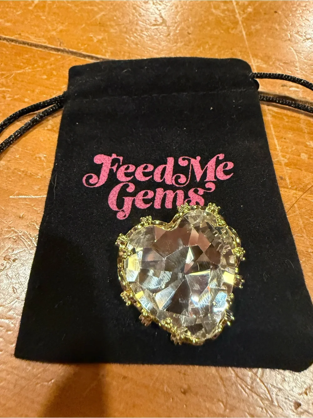FEED ME GEMS DIAMOND BROOCH COSTUME JEWELRY !